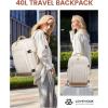 imageLOVEVOOK Travel Backpack For Women 40L Carry On Backpack Flight Approved TSA Personal Item Travel Bag Fits 17 Inch Laptop Business Weekender Overnight Waterproof Daypack With 2 Cubes GreyPinkBeigekhaki