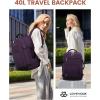 imageLOVEVOOK Travel Backpack For Women 40L Carry On Backpack Flight Approved TSA Personal Item Travel Bag Fits 17 Inch Laptop Business Weekender Overnight Waterproof Daypack With 2 Cubes GreyPinkDark Purpleblack