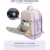 imageLOVEVOOK Travel Backpack For Women 40L Carry On Backpack Flight Approved TSA Personal Item Travel Bag Fits 17 Inch Laptop Business Weekender Overnight Waterproof Daypack With 2 Cubes GreyPinkLight Purple