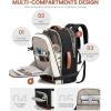 imageLOVEVOOK Travel Backpack For Women 40L Carry On Backpack Flight Approved TSA Personal Item Travel Bag Fits 17 Inch Laptop Business Weekender Overnight Waterproof Daypack With 2 Cubes GreyPinkBlackbeigebrown