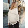 imageLOVEVOOK Travel Backpack For Women 40L Carry On Backpack Flight Approved TSA Personal Item Travel Bag Fits 17 Inch Laptop Business Weekender Overnight Waterproof Daypack With 2 Cubes GreyPinkBeige