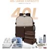 imageLOVEVOOK Travel Backpack for Women TSA Carry On Backpack Flight Approved Luggage 40L Water Resistant Personal Item Daypack Large Weekender Bag fit 17 inch Laptop with 3 Cubes BeigeblackbrownApricotcoffeeblack