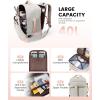 imageLOVEVOOK Travel Backpack for Women TSA Carry On Backpack Flight Approved Luggage 40L Water Resistant Personal Item Daypack Large Weekender Bag fit 17 inch Laptop with 3 Cubes BeigeblackbrownGrey Pink