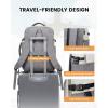 imageLOVEVOOK Travel Backpack for Women TSA Carry On Backpack Flight Approved Luggage 40L Water Resistant Personal Item Daypack Large Weekender Bag fit 17 inch Laptop with 3 Cubes BeigeblackbrownBeige Grey
