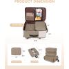 imageLOVEVOOK Travel Backpack for Women TSA Carry On Backpack Flight Approved Luggage 40L Water Resistant Personal Item Daypack Large Weekender Bag fit 17 inch Laptop with 3 Cubes BeigeblackbrownBeigekhakiblack