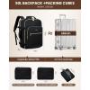 imageLOVEVOOK Travel Backpack for Women ampamp Men 40LAirline Approved Carry On Backpack Travel EssentialsTSA Carry on LuggageWaterproof Personal Item Travel BagSuitcase with 3 Packing CubesLight grayPinkBlackblack