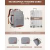 imageLOVEVOOK Travel Backpack for Women ampamp Men 40LAirline Approved Carry On Backpack Travel EssentialsTSA Carry on LuggageWaterproof Personal Item Travel BagSuitcase with 3 Packing CubesLight grayPinkGreybrown