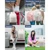 imageLOVEVOOK Travel Backpack for Women ampamp Men 40LAirline Approved Carry On Backpack Travel EssentialsTSA Carry on LuggageWaterproof Personal Item Travel BagSuitcase with 3 Packing CubesLight grayPinkAlight Graypink