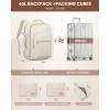 imageLOVEVOOK Travel Backpack for Women ampamp Men 40LAirline Approved Carry On Backpack Travel EssentialsTSA Carry on LuggageWaterproof Personal Item Travel BagSuitcase with 3 Packing CubesLight grayPinkBeigeflesh Beige