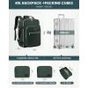 imageLOVEVOOK Travel Backpack for Women ampamp Men 40LAirline Approved Carry On Backpack Travel EssentialsTSA Carry on LuggageWaterproof Personal Item Travel BagSuitcase with 3 Packing CubesLight grayPinkDark Greenblack1