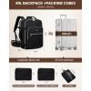 imageLOVEVOOK Travel Backpack for Women ampamp Men 40LAirline Approved Carry On Backpack Travel EssentialsTSA Carry on LuggageWaterproof Personal Item Travel BagSuitcase with 3 Packing CubesLight grayPinkBlackblack