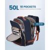 imageLOVEVOOK Travel Backpack for Women ampamp Men 40LAirline Approved Carry On Backpack Travel EssentialsTSA Carry on LuggageWaterproof Personal Item Travel BagSuitcase with 3 Packing CubesLight grayPinkDark Bluebrown