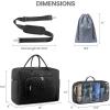 imageLOVEVOOK Travel Duffle Bag  Womens Weekender Carry On Overnight Laptop ampamp Gym Bag With ToiletryShoe Pocket Hospital Labor BagBlackmedium