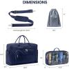 imageLOVEVOOK Travel Duffle Bag  Womens Weekender Carry On Overnight Laptop ampamp Gym Bag With ToiletryShoe Pocket Hospital Labor BagNavy