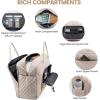 imageLOVEVOOK Travel Duffle Bag  Womens Weekender Carry On Overnight Laptop ampamp Gym Bag With ToiletryShoe Pocket Hospital Labor BagNude