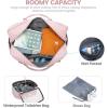 imageLOVEVOOK Travel Duffle Bag  Womens Weekender Carry On Overnight Laptop ampamp Gym Bag With ToiletryShoe Pocket Hospital Labor BagPink