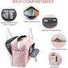 imageLOVEVOOK Travel Duffle Bag  Womens Weekender Carry On Overnight Laptop ampamp Gym Bag With ToiletryShoe Pocket Hospital Labor BagPink