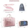 imageLOVEVOOK Travel Duffle Bag  Womens Weekender Carry On Overnight Laptop ampamp Gym Bag With ToiletryShoe Pocket Hospital Labor BagPinkmedium