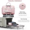 imageLOVEVOOK Travel Duffle Bag  Womens Weekender Carry On Overnight Laptop ampamp Gym Bag With ToiletryShoe Pocket Hospital Labor BagPinkmedium