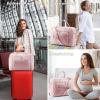 imageLOVEVOOK Travel Duffle Bag  Womens Weekender Carry On Overnight Laptop ampamp Gym Bag With ToiletryShoe Pocket Hospital Labor BagPinkmedium