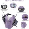 imageLOVEVOOK Travel Duffle Bag  Womens Weekender Carry On Overnight Laptop ampamp Gym Bag With ToiletryShoe Pocket Hospital Labor BagPurple