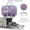 imageLOVEVOOK Travel Duffle Bag  Womens Weekender Carry On Overnight Laptop ampamp Gym Bag With ToiletryShoe Pocket Hospital Labor BagPurple