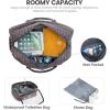 imageLOVEVOOK Travel Duffle Bag  Womens Weekender Carry On Overnight Laptop ampamp Gym Bag With ToiletryShoe Pocket Hospital Labor BagPurple Grey