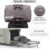 imageLOVEVOOK Travel Duffle Bag  Womens Weekender Carry On Overnight Laptop ampamp Gym Bag With ToiletryShoe Pocket Hospital Labor BagPurple Grey