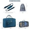 imageLOVEVOOK Travel Duffle Bag  Womens Weekender Carry On Overnight Laptop ampamp Gym Bag With ToiletryShoe Pocket Hospital Labor BagSea Blue