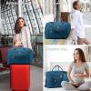 imageLOVEVOOK Travel Duffle Bag  Womens Weekender Carry On Overnight Laptop ampamp Gym Bag With ToiletryShoe Pocket Hospital Labor BagSea Blue
