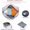 imageLOVEVOOK Travel Duffle Bag  Womens Weekender Carry On Overnight Laptop ampamp Gym Bag With ToiletryShoe Pocket Hospital Labor BagSilver Grey