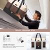 imageLOVEVOOK Travel Duffle Bag for Women Large3 Pcs Khakicoffeblack