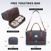 imageLOVEVOOK Travel Duffle BagWeekender Bags for Women with Shoe CompartmentCarry on Overnight Bag with Toiletry BagGym Duffel Bag with Wet Pocket Hospital Bags for Labor and DeliveryGreyBrown