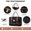 imageLOVEVOOK Travel Duffle BagWeekender Bags for Women with Shoe CompartmentCarry on Overnight Bag with Toiletry BagGym Duffel Bag with Wet Pocket Hospital Bags for Labor and DeliveryBlackBrown