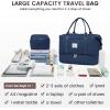 imageLOVEVOOK Travel Duffle BagWeekender Bags for Women with Shoe CompartmentCarry on Overnight Bag with Toiletry BagGym Duffel Bag with Wet Pocket Hospital Bags for Labor and DeliveryBluea