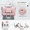 imageLOVEVOOK Travel Duffle BagWeekender Bags for Women with Shoe CompartmentCarry on Overnight Bag with Toiletry BagGym Duffel Bag with Wet Pocket Hospital Bags for Labor and DeliveryPinkb