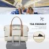 imageLOVEVOOK Travel Duffle BagWeekender Bags for Women with Shoe CompartmentCarry on Overnight Bag with Toiletry BagGym Duffel Bag with Wet Pocket Hospital Bags for Labor and DeliveryBeigeBrownL