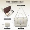 imageLOVEVOOK Travel Duffle BagWeekender Bags for Women with Shoe CompartmentCarry on Overnight Bag with Toiletry BagGym Duffel Bag with Wet Pocket Hospital Bags for Labor and DeliveryBeigeL