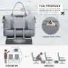 imageLOVEVOOK Travel Duffle BagWeekender Bags for Women with Shoe CompartmentCarry on Overnight Bag with Toiletry BagGym Duffel Bag with Wet Pocket Hospital Bags for Labor and DeliveryGreyc