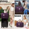 imageLOVEVOOK Travel Duffle BagWeekender Bags for Women with Shoe CompartmentCarry on Overnight Bag with Toiletry BagGym Duffel Bag with Wet Pocket Hospital Bags for Labor and DeliveryDark Purplec