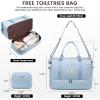 imageLOVEVOOK Travel Duffle BagWeekender Bags for Women with Shoe CompartmentCarry on Overnight Bag with Toiletry BagGym Duffel Bag with Wet Pocket Hospital Bags for Labor and DeliveryLight Blue