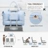 imageLOVEVOOK Travel Duffle BagWeekender Bags for Women with Shoe CompartmentCarry on Overnight Bag with Toiletry BagGym Duffel Bag with Wet Pocket Hospital Bags for Labor and DeliveryLight Blue