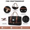 imageLOVEVOOK Travel Duffle BagWeekender Bags for Women with Shoe CompartmentCarry on Overnight Bag with Toiletry BagGym Duffel Bag with Wet Pocket Hospital Bags for Labor and DeliveryBlackBrownL