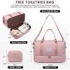 imageLOVEVOOK Travel Duffle BagWeekender Bags for Women with Shoe CompartmentCarry on Overnight Bag with Toiletry BagGym Duffel Bag with Wet Pocket Hospital Bags for Labor and DeliveryPinkL