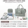 imageLOVEVOOK Travel Duffle BagWeekender Bags for Women with Shoe CompartmentCarry on Overnight Bag with Toiletry BagGym Duffel Bag with Wet Pocket Hospital Bags for Labor and DeliveryDark Gray Greend