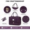imageLOVEVOOK Travel Duffle BagWeekender Bags for Women with Shoe CompartmentCarry on Overnight Bag with Toiletry BagGym Duffel Bag with Wet Pocket Hospital Bags for Labor and DeliveryDark Purplec