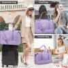 imageLOVEVOOK Travel Duffle BagWeekender Bags for Women with Shoe CompartmentCarry on Overnight Bag with Toiletry BagGym Duffel Bag with Wet Pocket Hospital Bags for Labor and DeliveryPurplea
