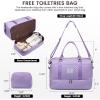 imageLOVEVOOK Travel Duffle BagWeekender Bags for Women with Shoe CompartmentCarry on Overnight Bag with Toiletry BagGym Duffel Bag with Wet Pocket Hospital Bags for Labor and DeliveryPurplea
