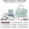 imageLOVEVOOK Travel Duffle BagWeekender Bags for Women with Shoe CompartmentCarry on Overnight Bag with Toiletry BagGym Duffel Bag with Wet Pocket Hospital Bags for Labor and DeliveryCLight Green