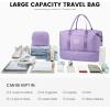 imageLOVEVOOK Travel Duffle BagWeekender Bags for Women with Shoe CompartmentCarry on Overnight Bag with Toiletry BagGym Duffel Bag with Wet Pocket Hospital Bags for Labor and DeliveryPurpleL